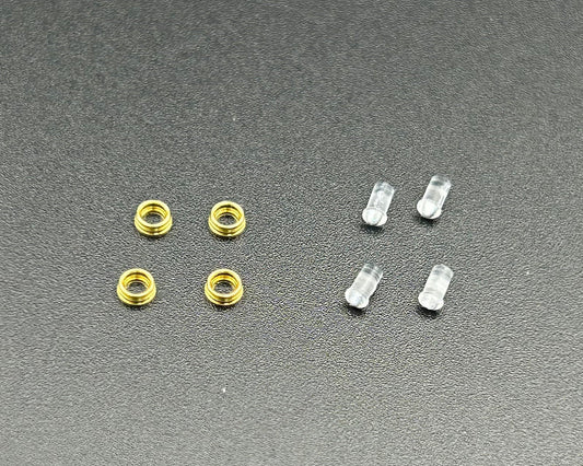 Aimx models R1004 Set of 4 old brass lamp rings + prisms for Italian loco.