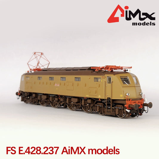 AiMX Models Locomotiva Elettrica FS E 428 237 ANSALDO – H0 1/87 AX2042S DCC Sound+ Castano Isabella Era IV Ferrovia