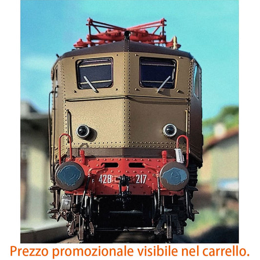 AiMX Models Locomotiva Elettrica FS E 428 217 T.I.B.B. – H0 1/87 AX2043 Castano Isabella Era IV