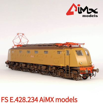 Modelli AimX Locomotiva Elettrica FS E 428 234 ANSALDO – H0 1/87 AX2041 Castano Isabella Epoca III Ferrovia 