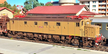 AimX Models Locomotiva Elettrica FS E 428 103 di seconda serie  Ansaldo – H0 1/87 AX2021 Castano Isabella Era IV