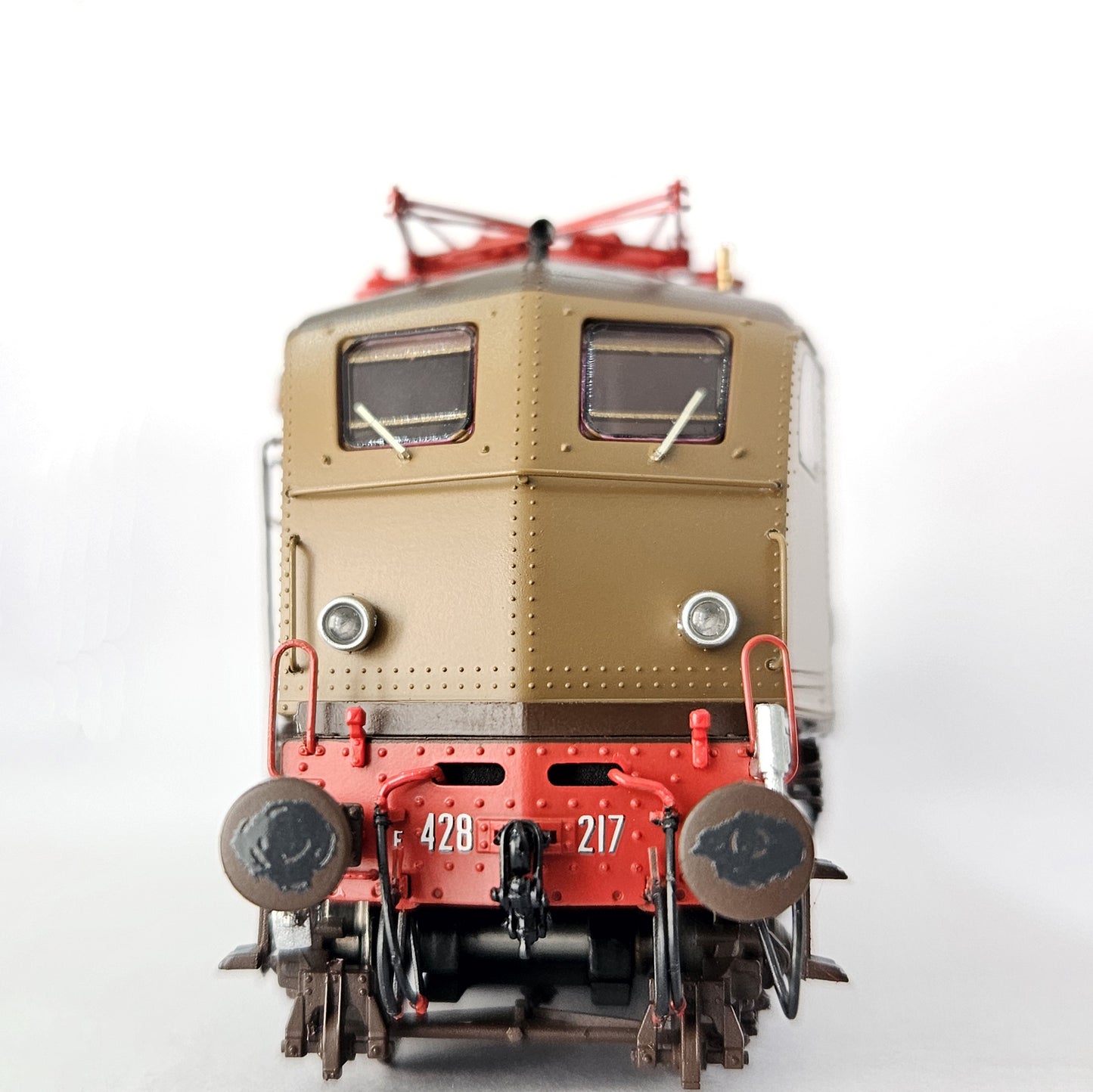 AiMX Models Locomotiva Elettrica FS E 428 217 T.I.B.B. – H0 1/87 AX2043S DCC Sound+ Castano Isabella Era IV