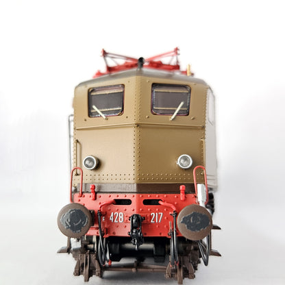 AiMX Models Locomotiva Elettrica FS E 428 217 T.I.B.B. – H0 1/87 AX2043S DCC Sound+ Castano Isabella Era IV