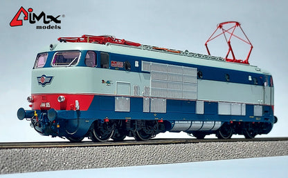 AiMX Models Locomotiva Elettrica FS E 444 005 Tartaruga Elettronica “Full Chopper”– H0 1/87 AX2055 grigio/blu – Era IV