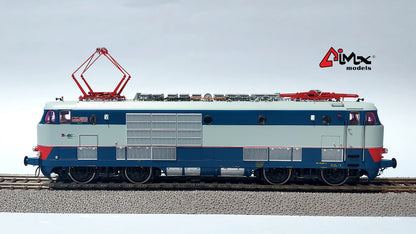 AiMX Models Locomotiva Elettrica FS E 444 005 Tartaruga Elettronica “Full Chopper”– H0 1/87 AX2055 grigio/blu – Era IV