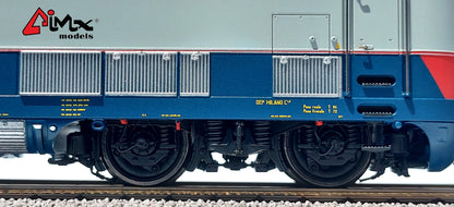 AiMX Models Locomotiva Elettrica FS E 444 005 Tartaruga Elettronica “Full Chopper”– H0 1/87 AX2055 grigio/blu – Era IV