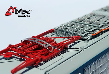 AiMX Models Locomotiva Elettrica FS E 444 005 Tartaruga Elettronica “Full Chopper”– H0 1/87 AX2055 grigio/blu – Era IV